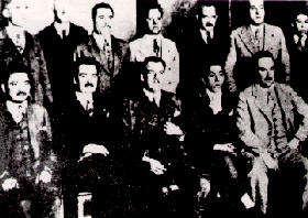 1929 Primer Comité Organizador del PNR: Plutarco Elías Calles, Luis. L. León, Manuel Pérez Treviño, Aarón Sáenz y Bartolomé García.