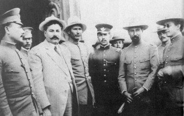 Alvaro Obregon, Presidente provisional Eulalio Gutierrez, Panfilo Natera, Ramon F. Iturbe, Guillermo Garcia Aragon, y Eduardo Hay